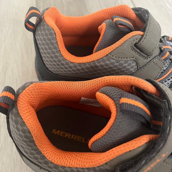 Merrell Kids Trail Chaser Big Kid US 4.5M Gray / Orange Sneaker Outdoor Shoe - Picture 5 of 10